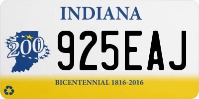 IN license plate 925EAJ