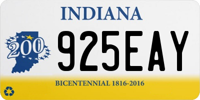 IN license plate 925EAY