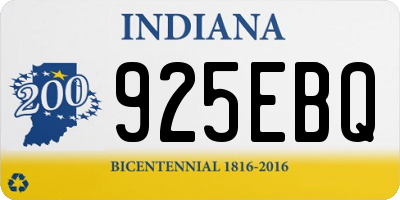 IN license plate 925EBQ
