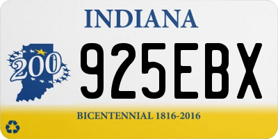 IN license plate 925EBX