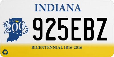 IN license plate 925EBZ