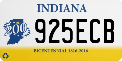 IN license plate 925ECB