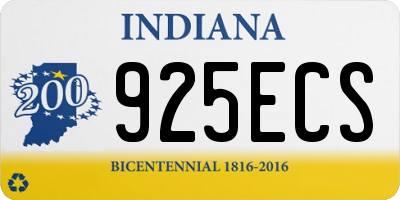 IN license plate 925ECS