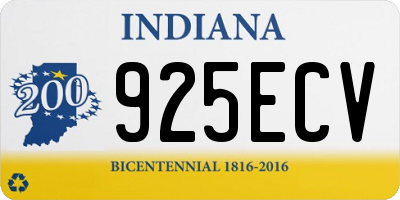 IN license plate 925ECV