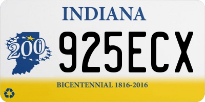 IN license plate 925ECX