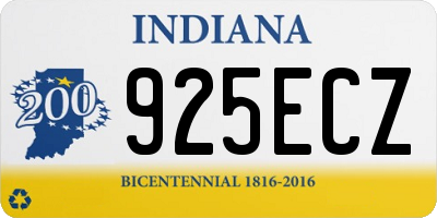 IN license plate 925ECZ