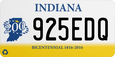 IN license plate 925EDQ