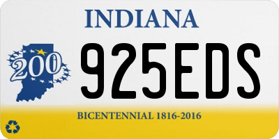 IN license plate 925EDS