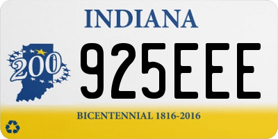 IN license plate 925EEE