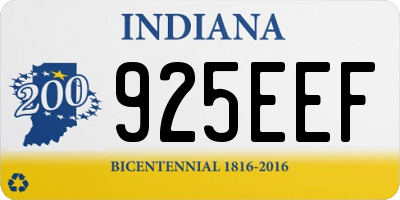 IN license plate 925EEF