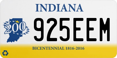IN license plate 925EEM