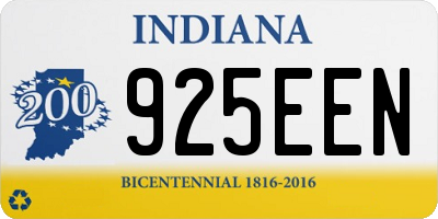 IN license plate 925EEN
