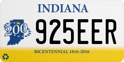 IN license plate 925EER