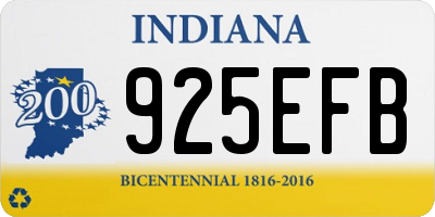 IN license plate 925EFB