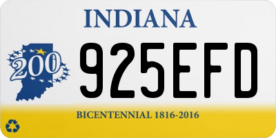 IN license plate 925EFD