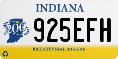 IN license plate 925EFH