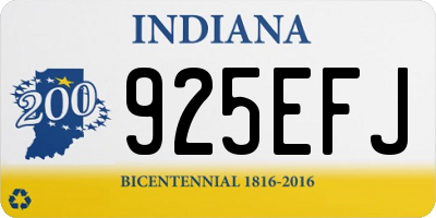 IN license plate 925EFJ