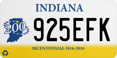 IN license plate 925EFK