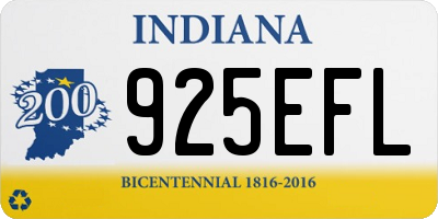IN license plate 925EFL