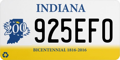 IN license plate 925EFO