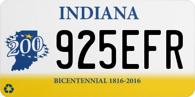 IN license plate 925EFR
