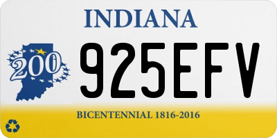 IN license plate 925EFV