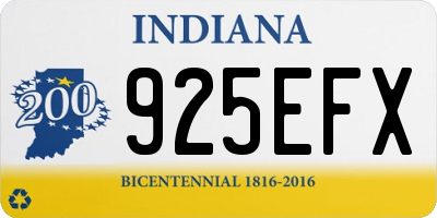 IN license plate 925EFX