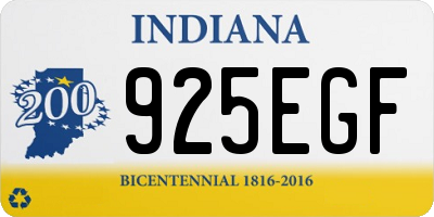IN license plate 925EGF