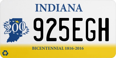 IN license plate 925EGH