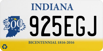 IN license plate 925EGJ