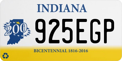 IN license plate 925EGP