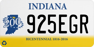 IN license plate 925EGR