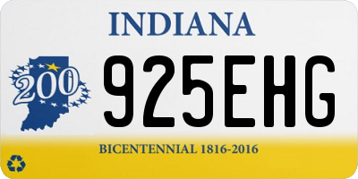 IN license plate 925EHG