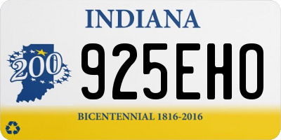 IN license plate 925EHO