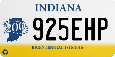 IN license plate 925EHP