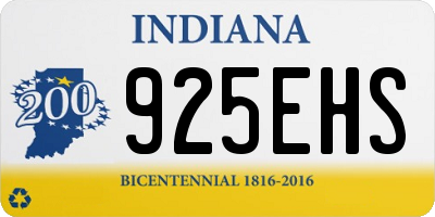 IN license plate 925EHS