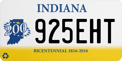 IN license plate 925EHT