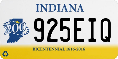IN license plate 925EIQ
