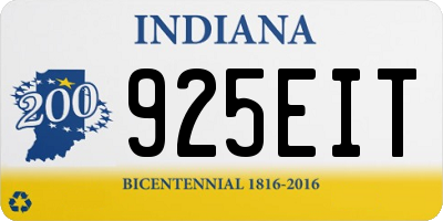 IN license plate 925EIT