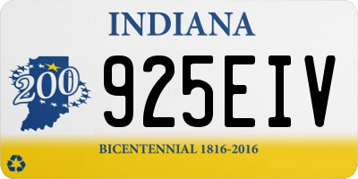 IN license plate 925EIV