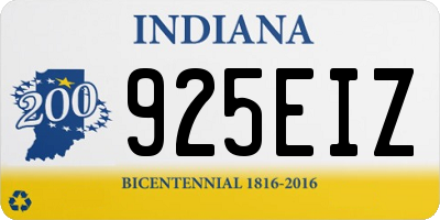 IN license plate 925EIZ