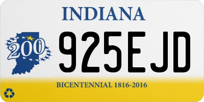 IN license plate 925EJD