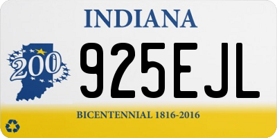 IN license plate 925EJL