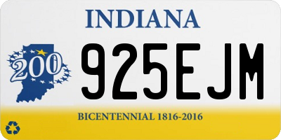 IN license plate 925EJM