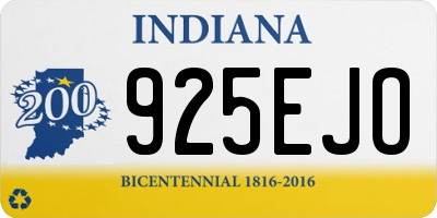 IN license plate 925EJO