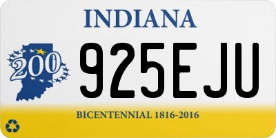 IN license plate 925EJU