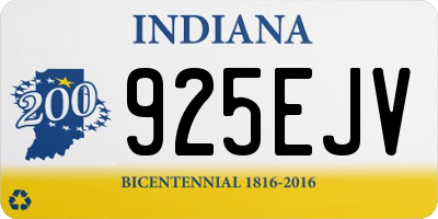 IN license plate 925EJV
