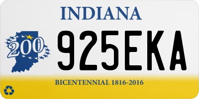 IN license plate 925EKA
