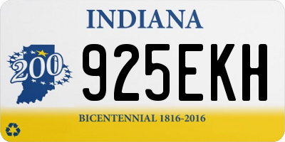 IN license plate 925EKH