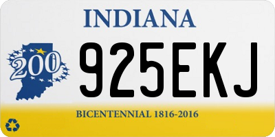 IN license plate 925EKJ